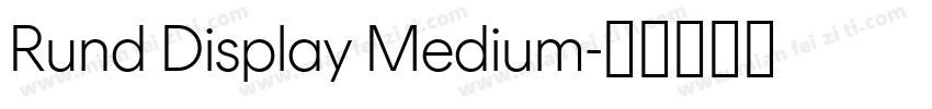 Rund Display Medium字体转换